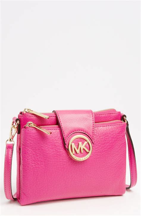 pink michael kors zipper bag|Michael Kors pink crossbody bag.